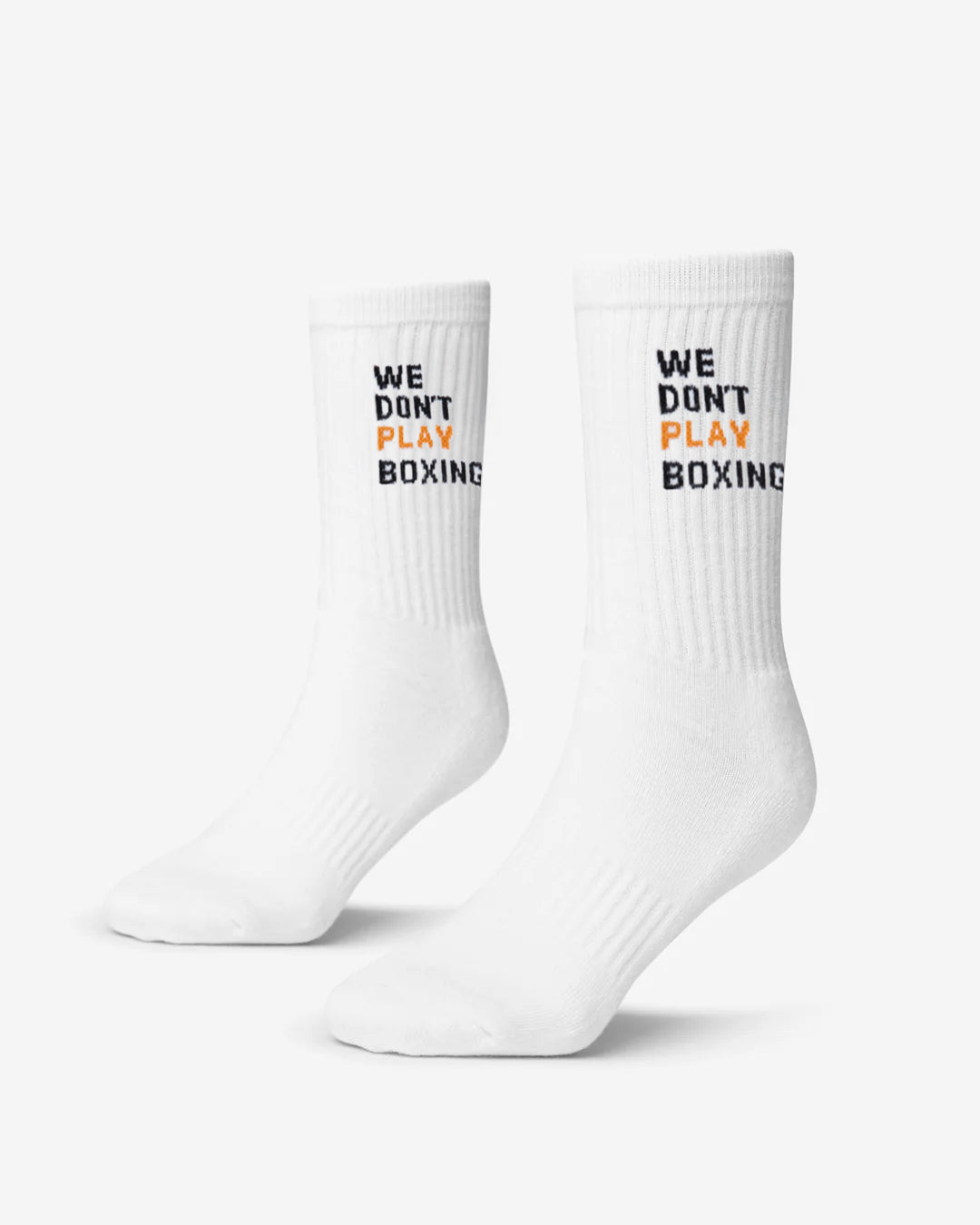 We Don't Play Boxing Crew Socks (3 Pairs) - White