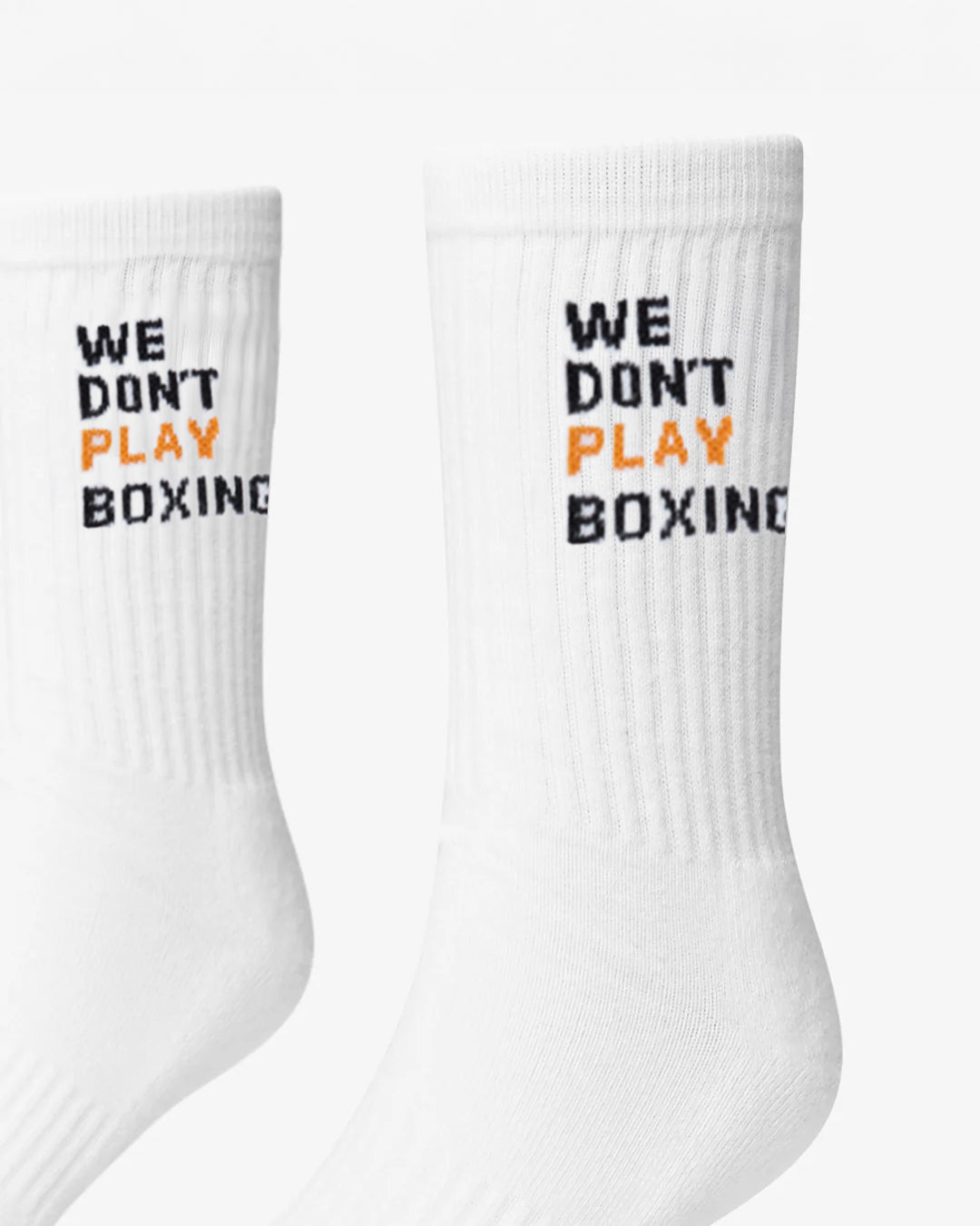 We Don't Play Boxing Crew Socks (3 Pairs) - White