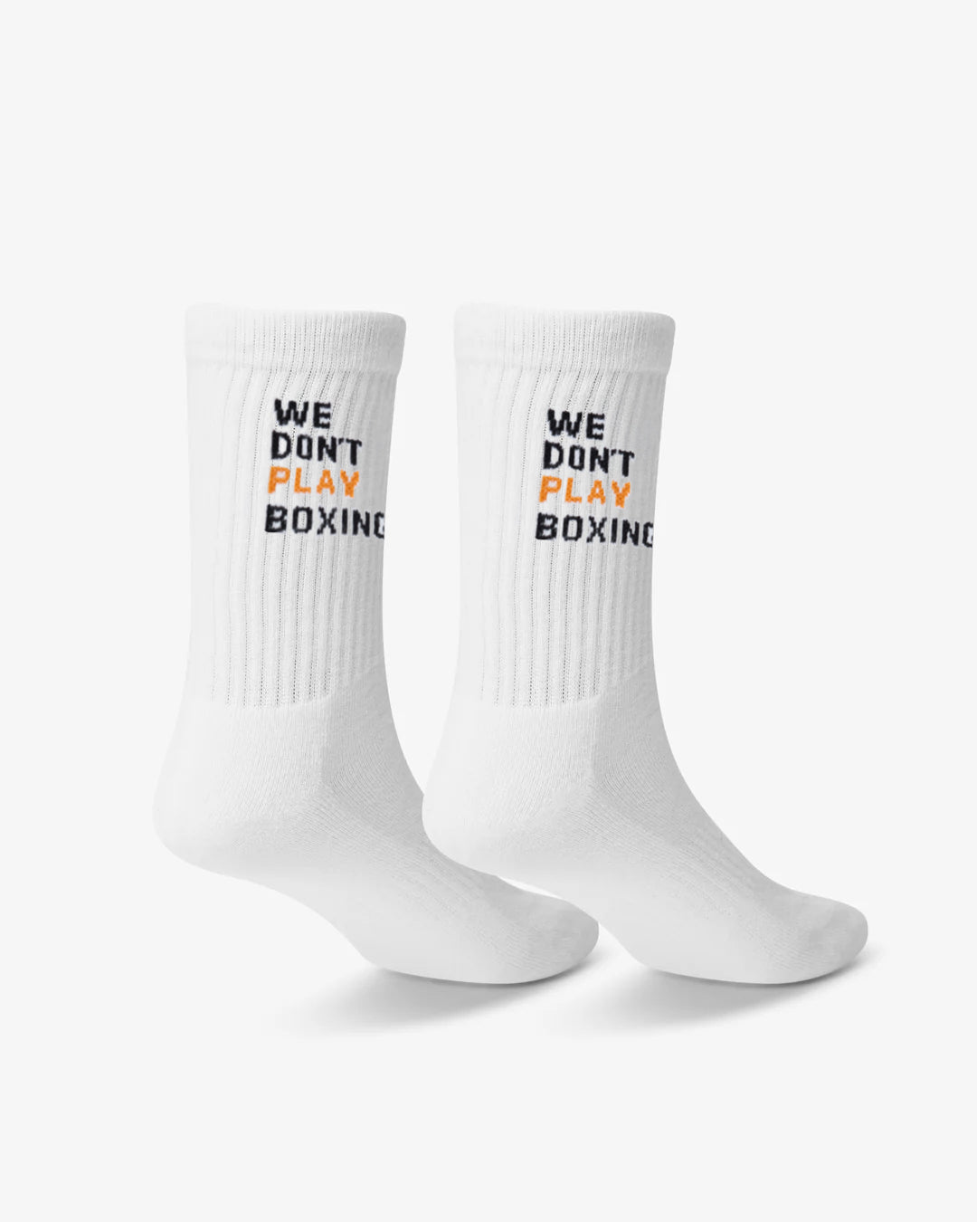 We Don't Play Boxing Crew Socks (3 Pairs) - White