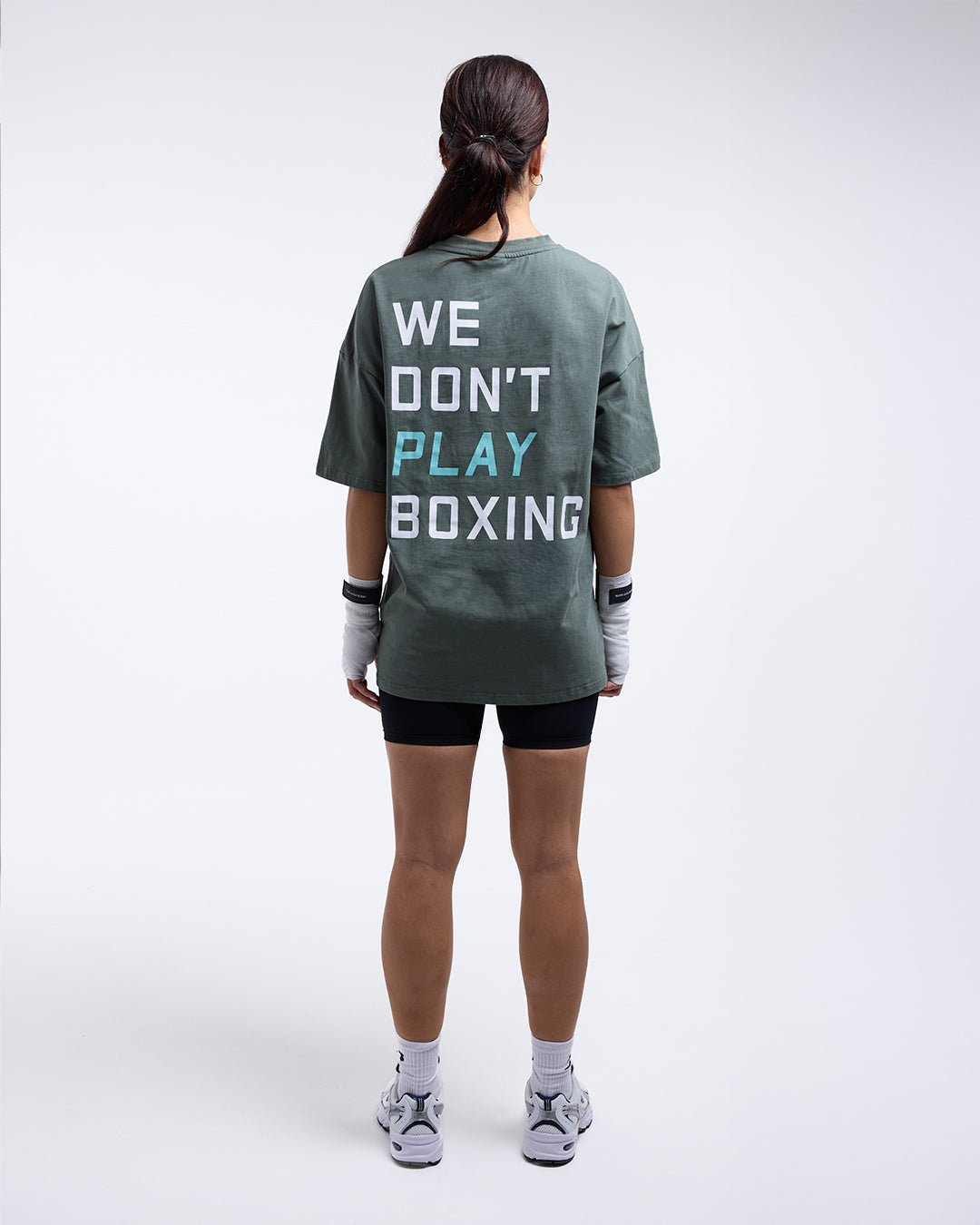 We Don't Play Boxing Oversized T-Shirt - Green